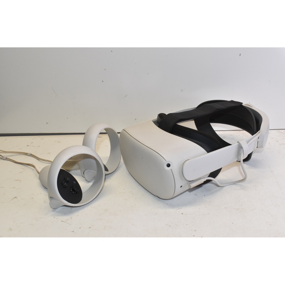 Meta Quest 2 128GB VR Headset White KW49CM Elite Strap W/Battery Controllers
